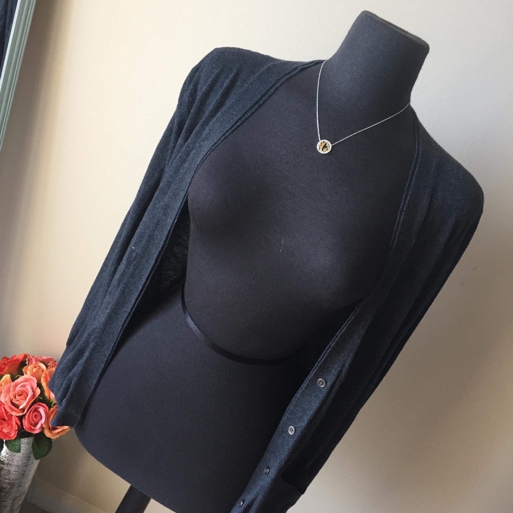 Slate Grey Cardigan W/ Pockets Size Medium